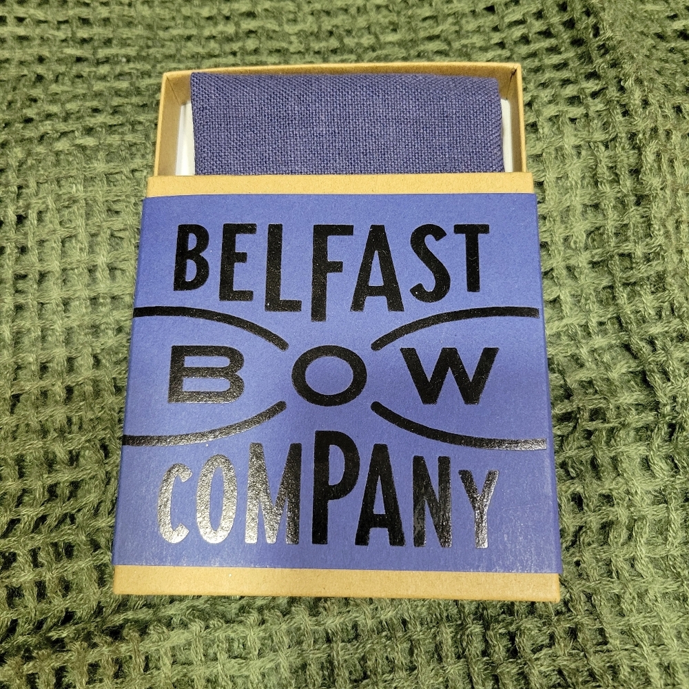 Slate Blue Pocket Square in Irish Linen